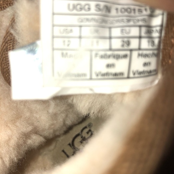 Boys Ugg NEUMEL CHESTNUT Fur lined boots size 12. - Picture 3 of 6